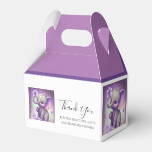Beautiful Elephant purple  Favour Box