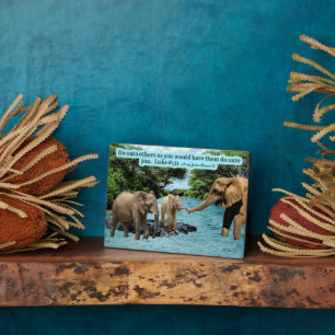 Beautiful Elephant Scripture Plaque Luke 6:31