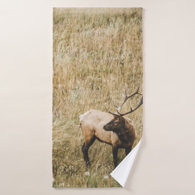 BEAUTIFUL ELK DEER BATH TOWEL (Bath Towel)