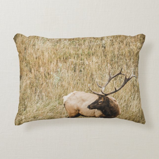 BEAUTIFUL ELK DEER DECORATIVE CUSHION (Front)