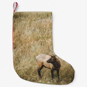 BEAUTIFUL ELK DEER SMALL CHRISTMAS STOCKING