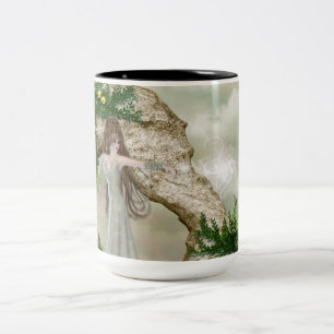 Beautiful Elven Magic Fantasy Design Two-Tone Coffee Mug