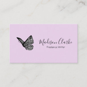 Beautiful embellished butterfly business card