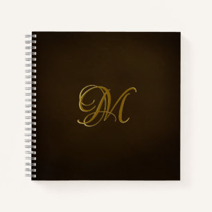 Beautiful Embossed Monogram Faux Antique  Notebook