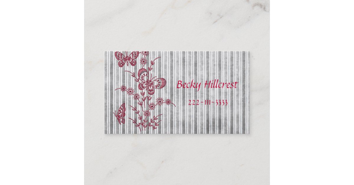 Beautiful embroidery look Business Card Template Zazzle