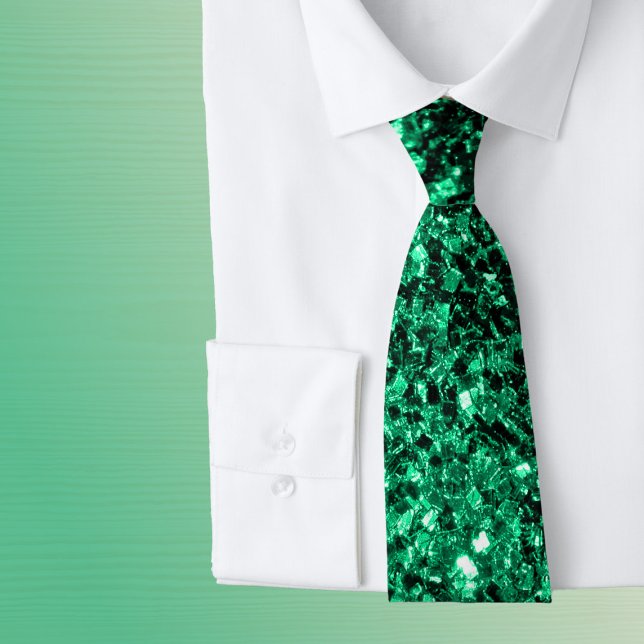 Beautiful Emerald Green glitter sparkles Tie (Creator Uploaded)