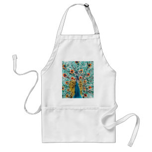 Beautiful Emerald Green, Turquoise Peacock Standard Apron