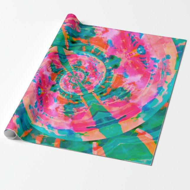 beautiful emotional paint-like illustration abstra wrapping paper (Unrolled)