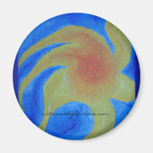 Beautiful empressionist sunshine magnet