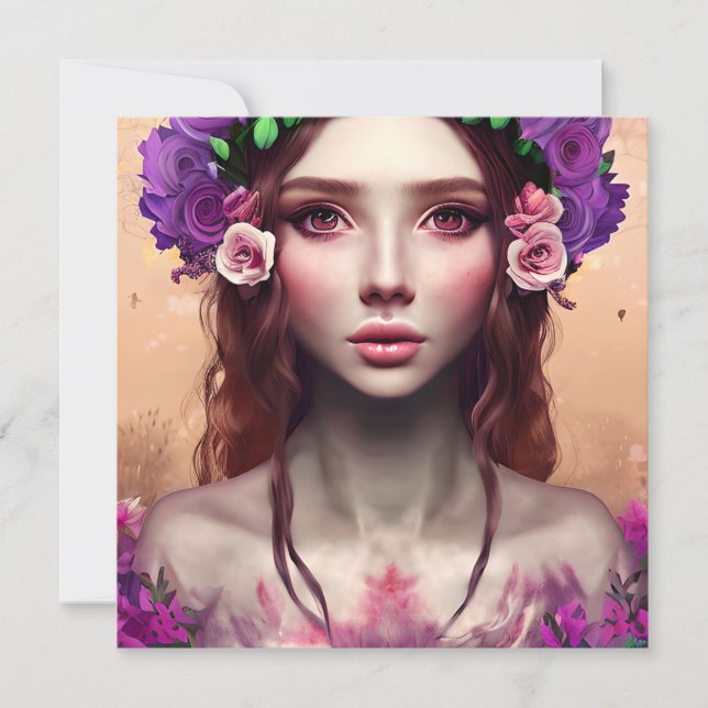 Beautiful Enchantress Fantasy AI Art   (Front)