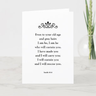 Beautiful Encouraging Scripture Bible Verse Isaiah Card