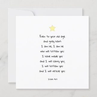 Beautiful Encouraging Scripture Bible Verse Isaiah Holiday Card