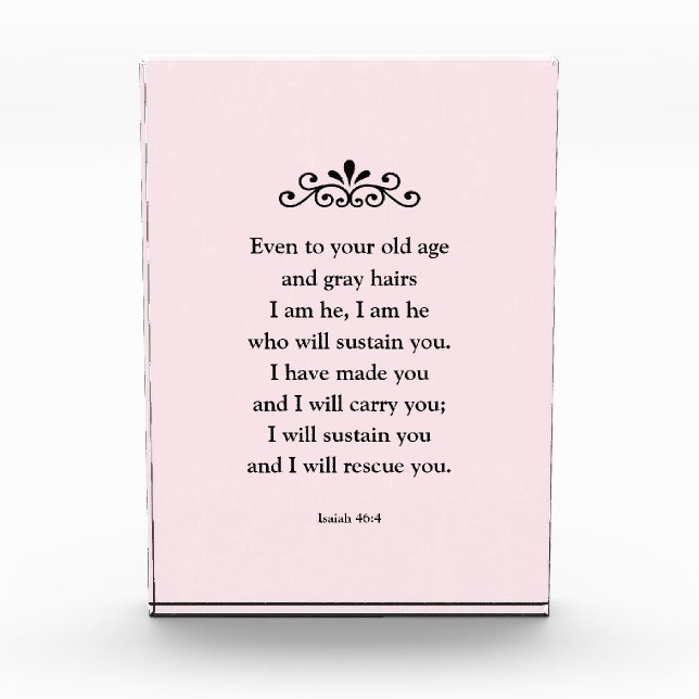 Beautiful Encouraging Scripture Bible Verse Isaiah Photo Block (Front)