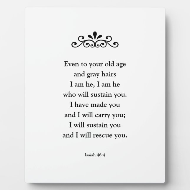 Beautiful Encouraging Scripture Bible Verse Isaiah Plaque (Front)