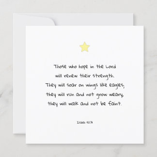 Beautiful Encouraging Scripture Bible Verse Quote Holiday Card