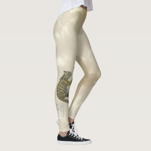 Beautiful Endangered Clouded Leopard Artwork Leggings