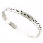 Beautiful Engraved Aluminium Cuff Bracelet