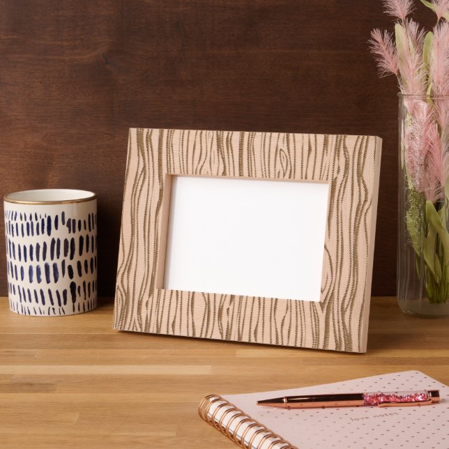 Beautiful Engraved Wood Frame Fits 5x7 Photos Perf (Left)
