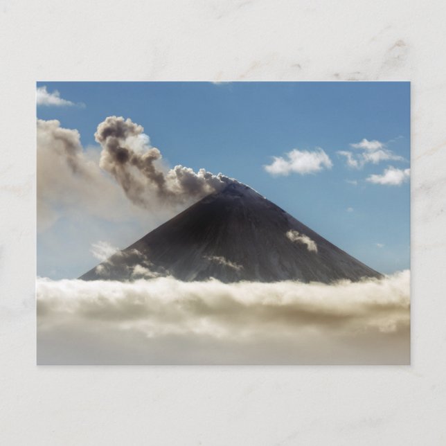 Beautiful eruption Klyuchevskoy Volcano. Russia Postcard (Front)