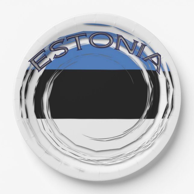 Beautiful Estonia Paper Plates! Plate (Front)