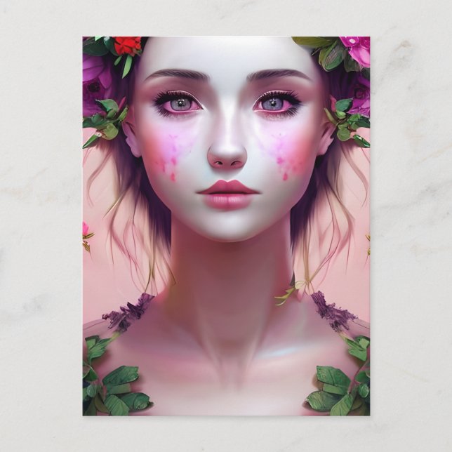 Beautiful Ethereal Woman Fantasy Art Postcard (Front)