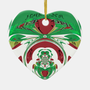 Beautiful Ethiopia Lovely Hakuna Matata I love Hea Ceramic Tree Decoration
