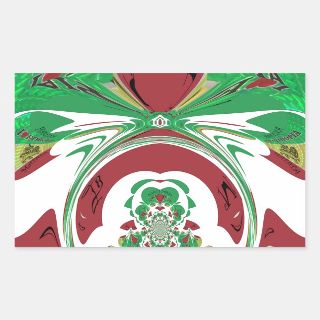 Beautiful Ethiopia Lovely Hakuna Matata I love Hea Rectangular Sticker (Front)