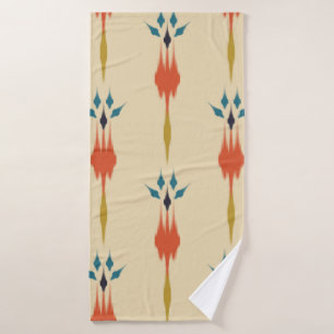 Beautiful Ethnic abstract ikat art. Seamless Kasur Bath Towel