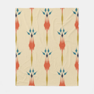 Beautiful Ethnic abstract ikat art. Seamless Kasur Fleece Blanket