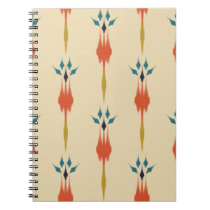 Beautiful Ethnic abstract ikat art. Seamless Kasur Notebook