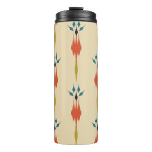 Beautiful Ethnic abstract ikat art. Seamless Kasur Thermal Tumbler