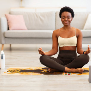 Beautiful Ethnic African Woman Art Yoga Mat