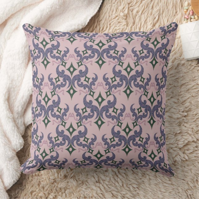 Beautiful ethnic Damascus pattern pointillism  Cushion (Blanket)