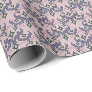 Beautiful ethnic Damascus pattern pointillism Wrapping Paper