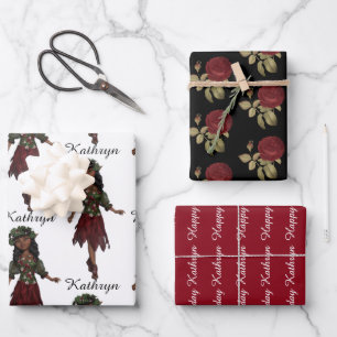 Beautiful Ethnic Girl Personalised Wrapping Paper Sheet