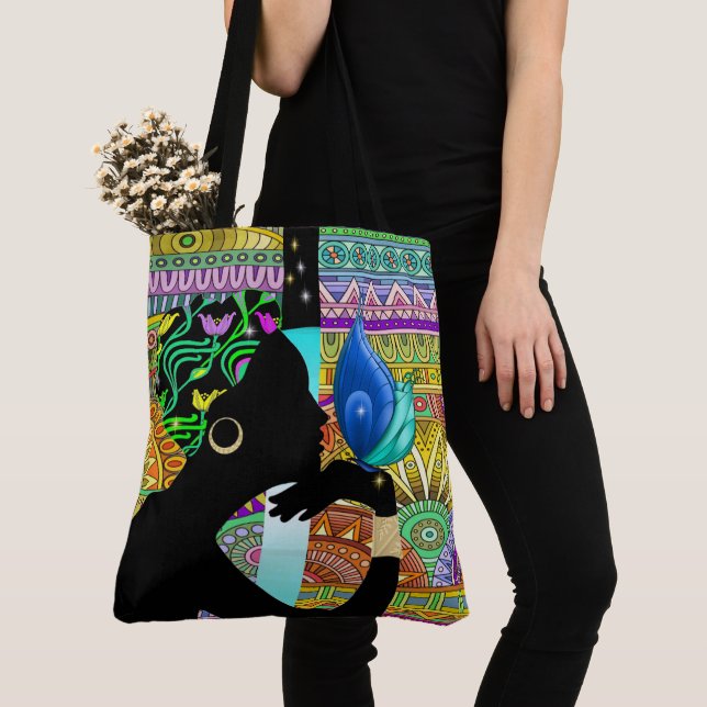 Beautiful Ethnic Woman All Over Print Tote (Close Up)
