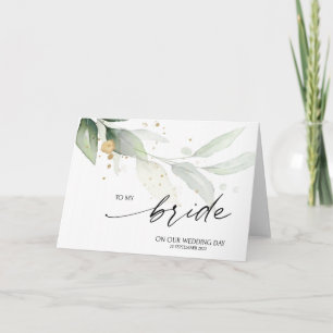Beautiful Eucalyptus To My Bride Wedding Day Card