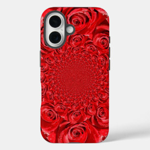 Beautiful excellent  red rose kaleidoscope iPhone 16 case