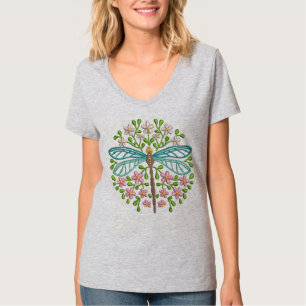 Beautiful Exotic Blue Dragonfly Pastel Colours T-Shirt