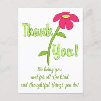 BEAUTIFUL EXPRESSIONS -Thank You Postcard