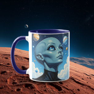 Beautiful Extraterrestrial Alien Being personalise Mug