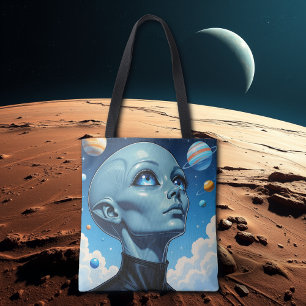 Beautiful Extraterrestrial Alien Being Tote Bag