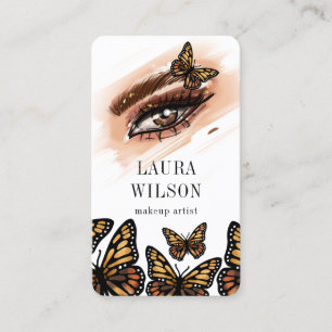 Beautiful Eye Monarch Butterfly lashes makeup Business Card