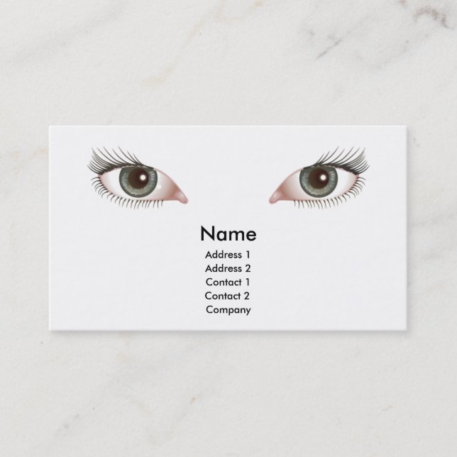 beautiful eyes business card design (Front)
