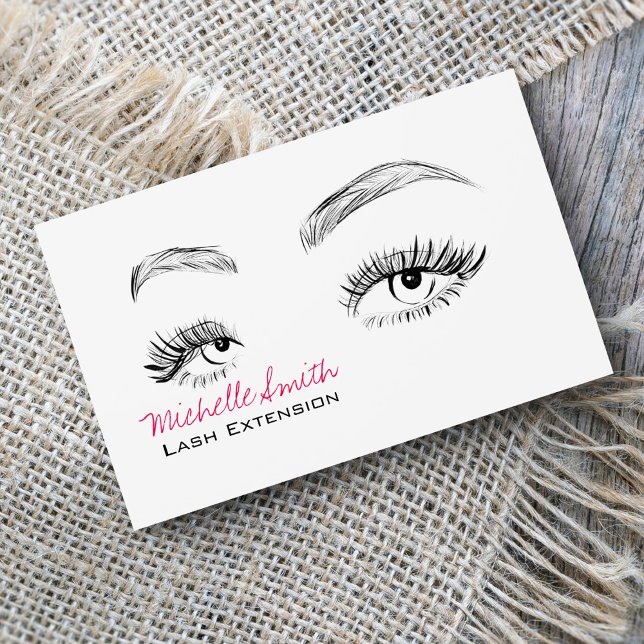 Beautiful eyes Long lashes Lash Extension Business Card (Creator Uploaded)