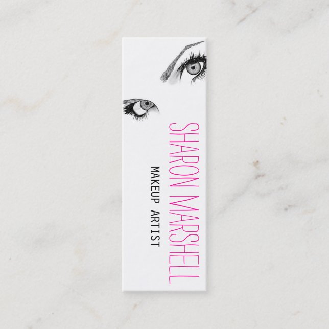 Beautiful Eyes Makeup Artist Beauty Salon Spa Mini Business Card (Front)