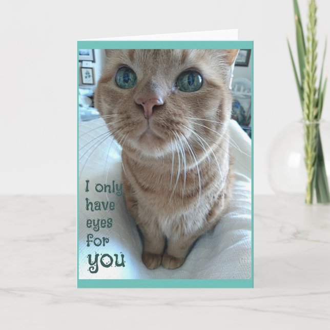 Beautiful Eyes Valentine  Card (Front)