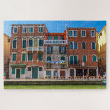 Beautiful facade of a palace in Venice, Italy