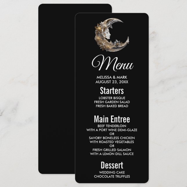 Beautiful Face in the Moon Invitation (Front/Back)