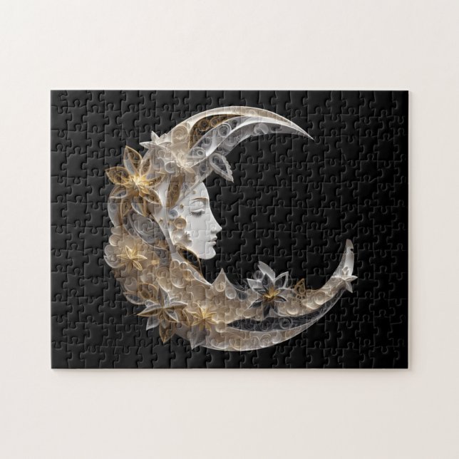 Beautiful Face in the Moon Jigsaw Puzzle (Horizontal)